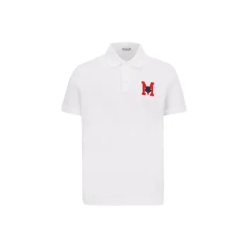 Moncler Logo Embroidered Short Sleeved Polo Shirt