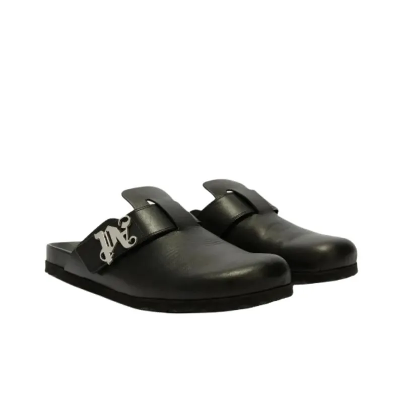 PALM ANGELS Logo Plaque Slippers-2