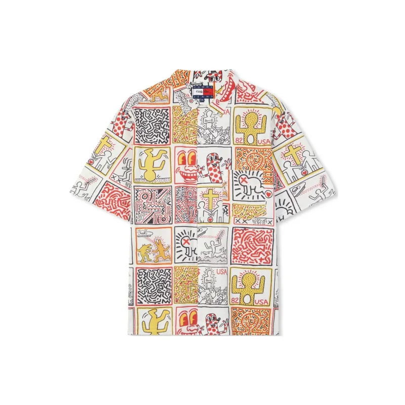 Keith Haring X Tommy Hilfiger Tommy Hilfiger X Keith Harlem Co authored Series Shirts Unisex Multicolor Print 02R-0