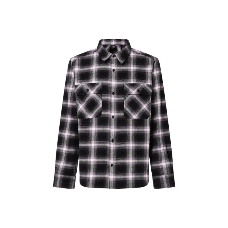 Oakley Shirt Men's Gray/Black Plaid-0