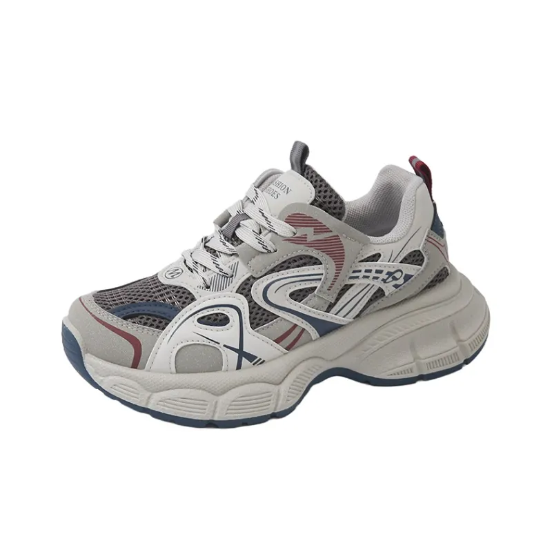 Boogie Bear Height Increasing Breathable Low Top Chunky Sneakers Women's-0