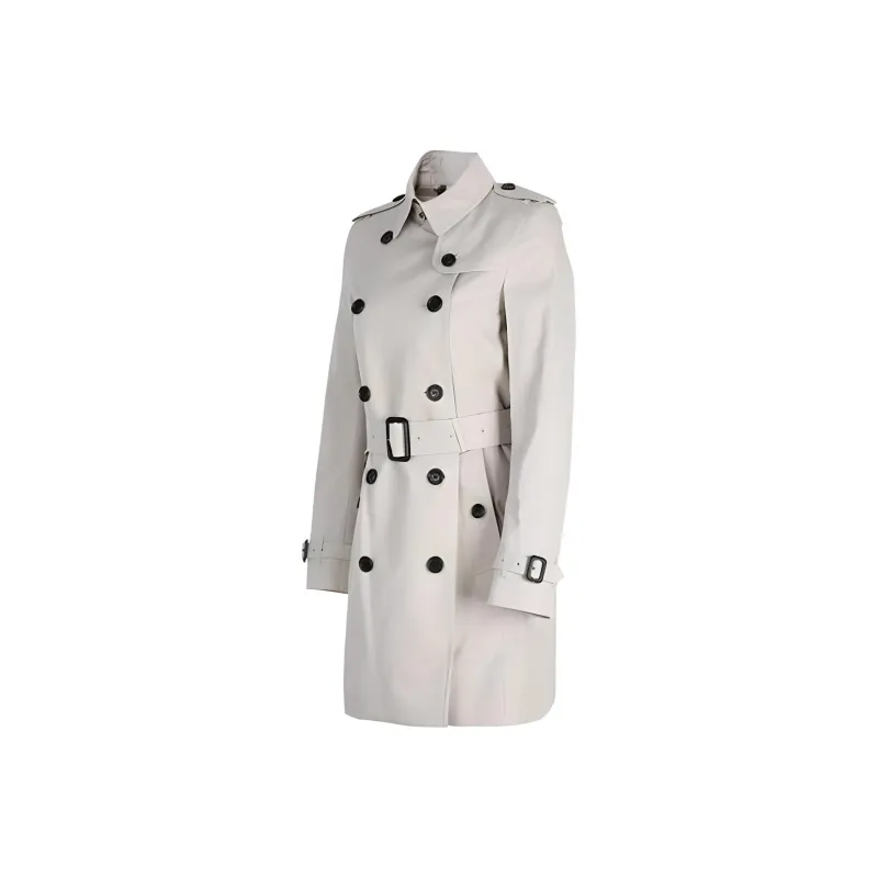 Burberry Trench Coats Women's White-1
