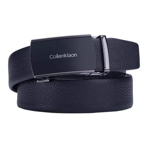 Coilenklaon Top Grain Cow Leather Belts Men's 3.5cm-2
