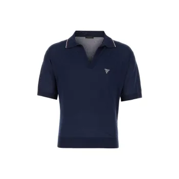 PRADA SS24 Polo Shirt Men's Dark Blue