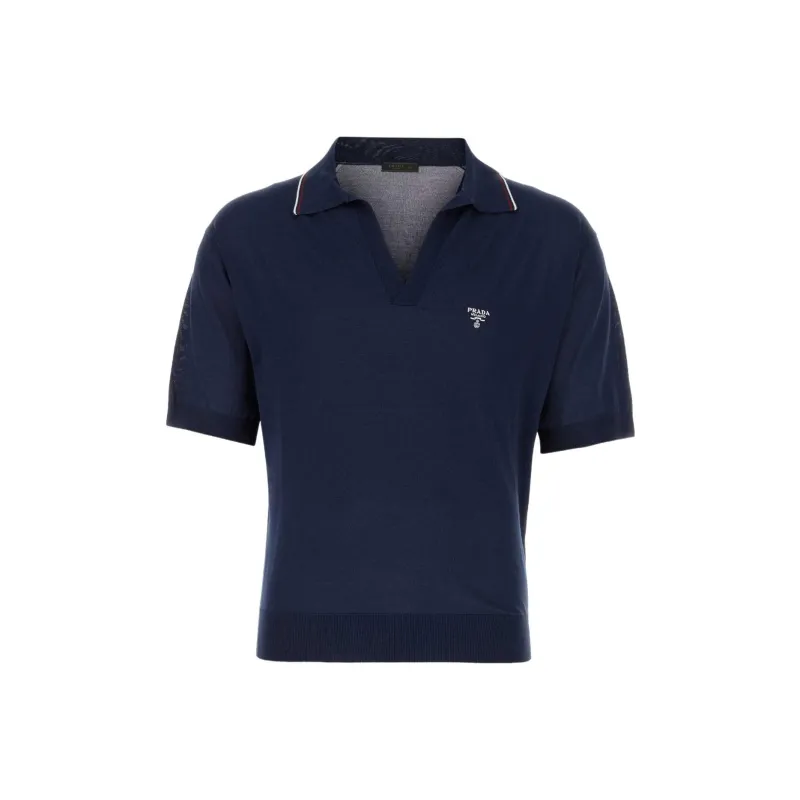 PRADA SS24 Polo Shirt Men's Dark Blue-0