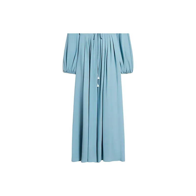 WEEKEND MaxMara V Neck Puff Sleeved Dress-5