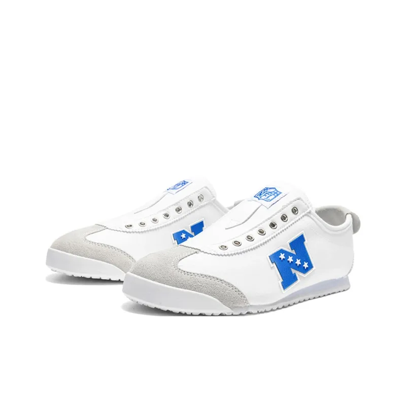 NFL Training Light Low Top Skateboard Shoes Unisex White Blue-2