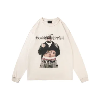 False Perception Sweatshirt Unisex Distressed White