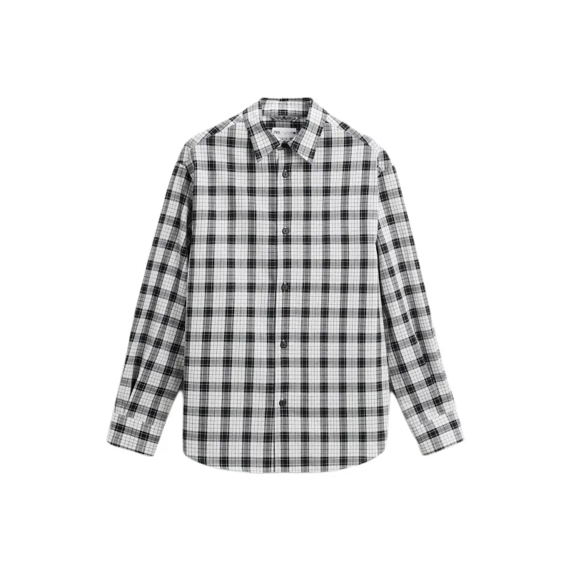 ZARA Shirts Men Black/White-0