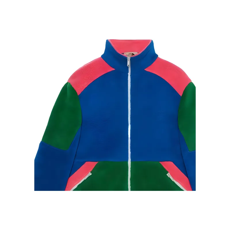 GUCCI X The North Face Fleece Jacket Blue/Green/Dark Pink-6