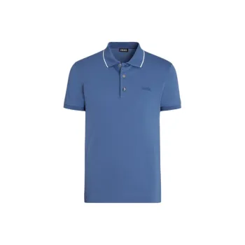 Ermenegildo Zegna Polo Shirts Men Blue
