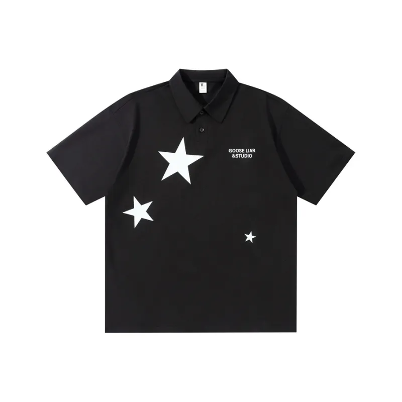 GOOSELIAR Short-Sleeved Polo Shirt T-Shirt Unisex-0