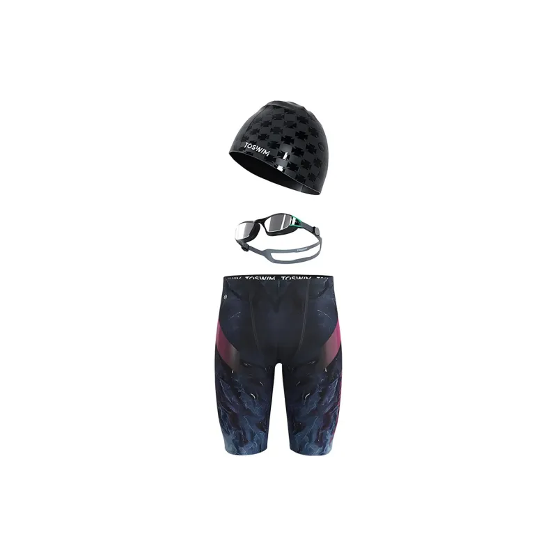 TOSWIM Swimming Sets Men's Blood Moon Dark Wave-0