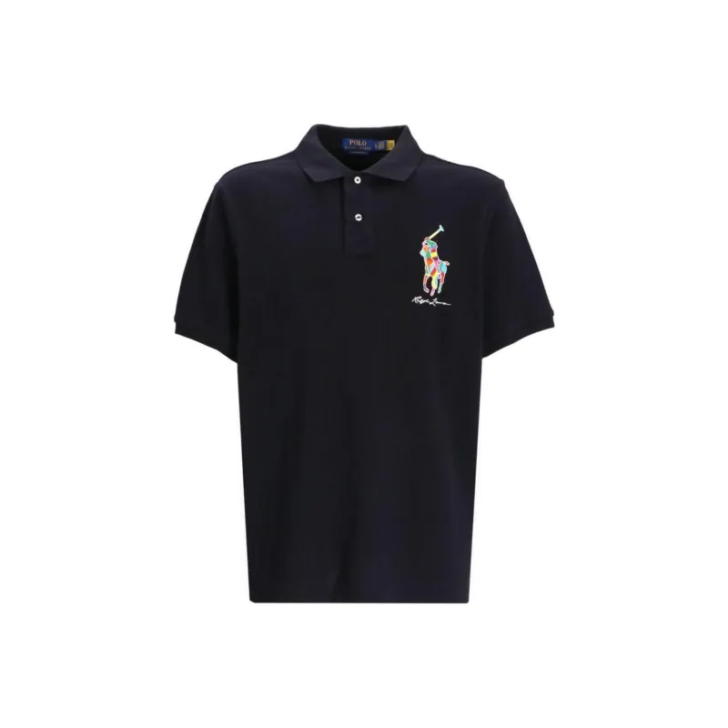 Polo Ralph Lauren FW23 Men's Pony Embroidered Polo Shirt Black-0