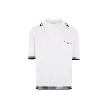 PRADA SS24 Polo Shirt Men's White