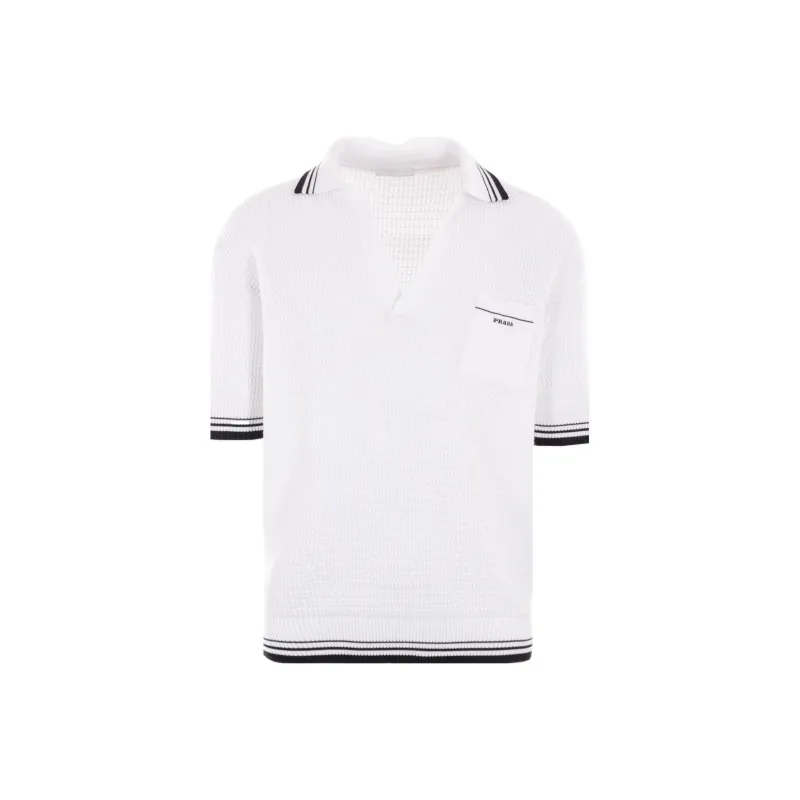 PRADA SS24 Polo Shirt Men's White-0
