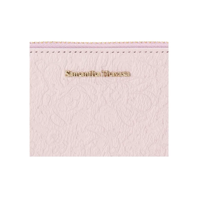 Disney Cow Leather Wallet Women's Pink-5