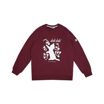 Black Cat Pixel Sweatshirt Unisex Burgundy
