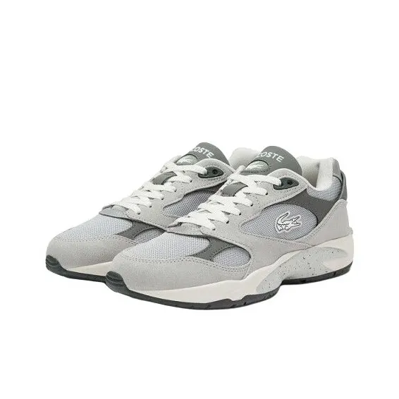 LACOSTE Breathable Lightweight Low Top Casual Shoes Men's Gray-4