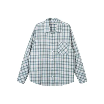 COKEIN SS25 Shirt Men's Blue And Green Plaid
