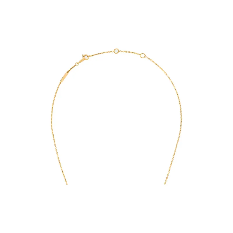 CELINE Triomphe Nightfall Necklace In Strass And Brass With Gold Finish-2