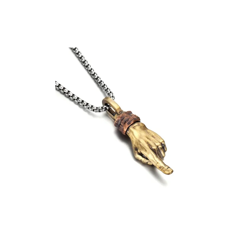 IDEAGEMER Brass Necklaces Men's-6