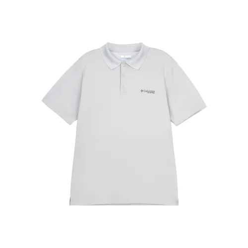 Columbia Polo Shirt Men's Gray Blue