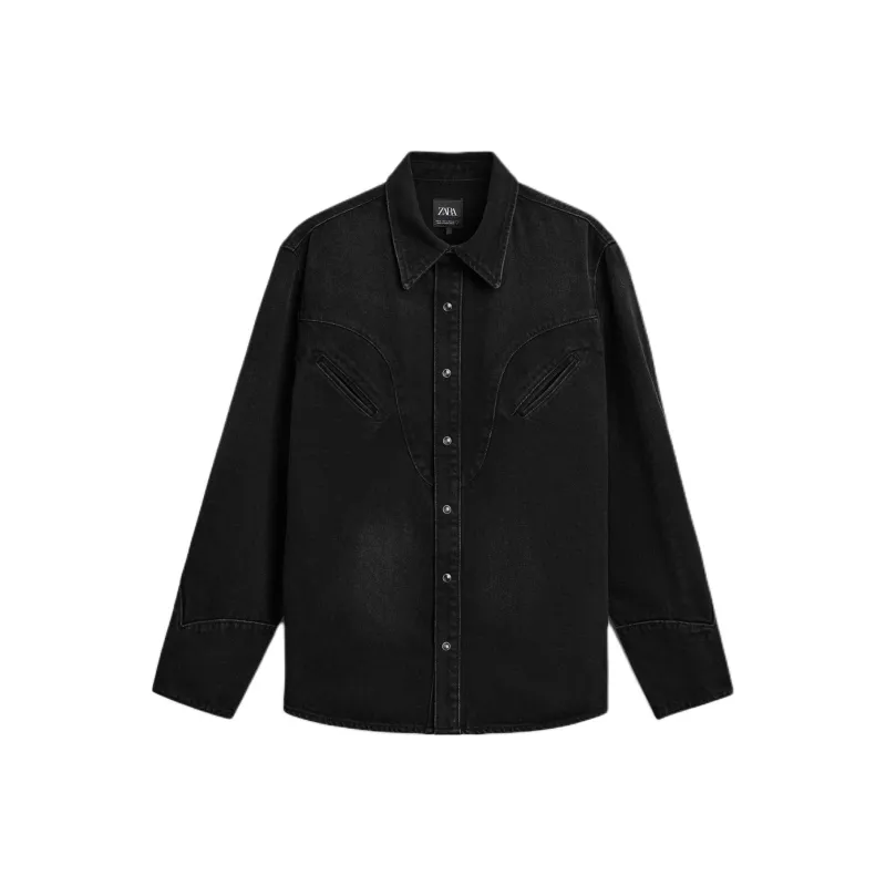ZARA Shirts Men Black-0