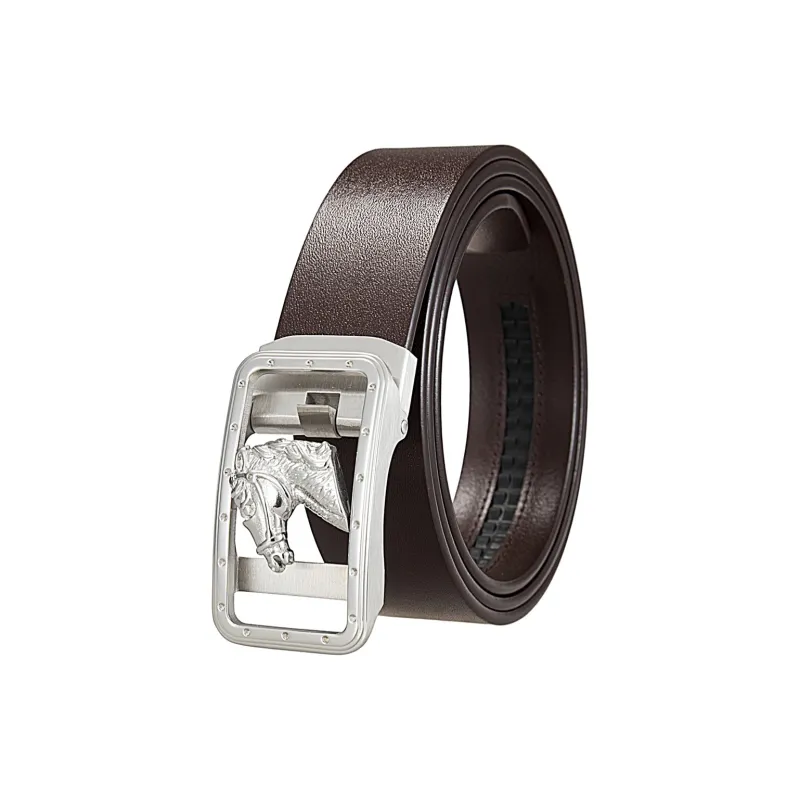 JONNY MOORE Top Grain Cow Leather Belts Men's 3.4cm-3