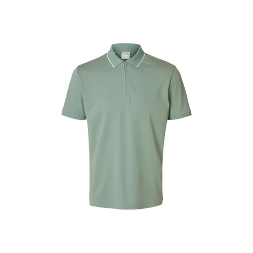 SELECTED Polo Shirt Men's Green