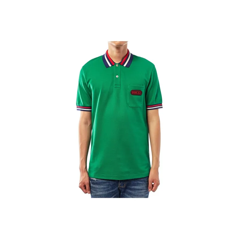GUCCI Polo Shirts Men Green-0