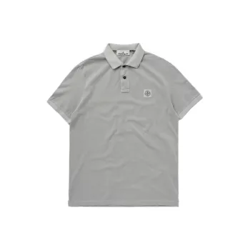 STONE ISLAND Logo Patch Short Sleeved Polo Shirt