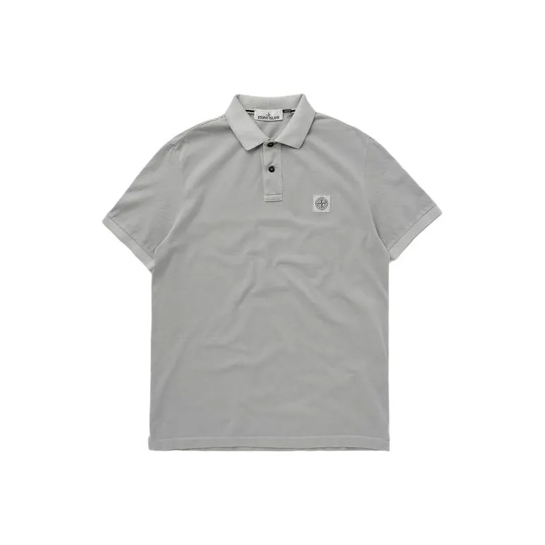 STONE ISLAND Logo Patch Short Sleeved Polo Shirt-0