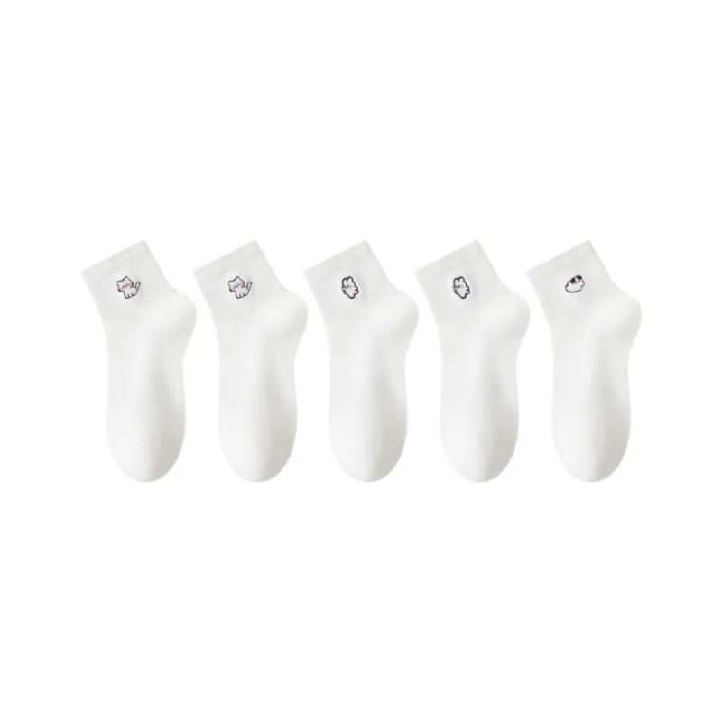 MIIOW Mid Calf Socks Women's 5 Pack-0