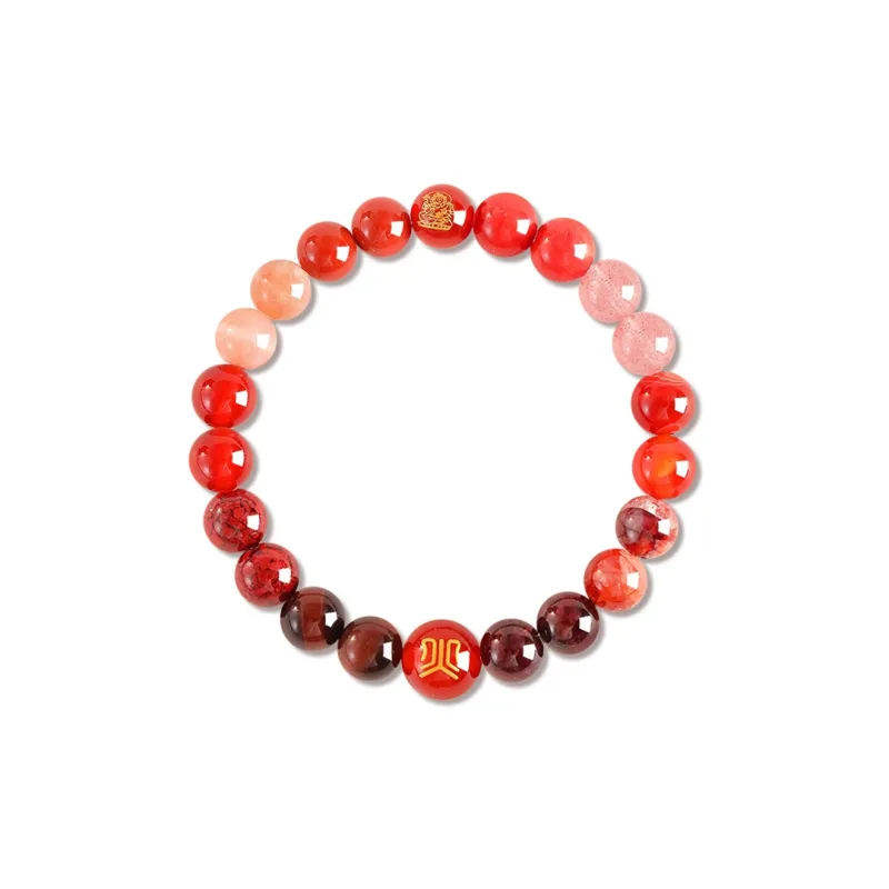 HELA DE HAI Reconstructed Cinnabar Agate Bracelets Unisex-14
