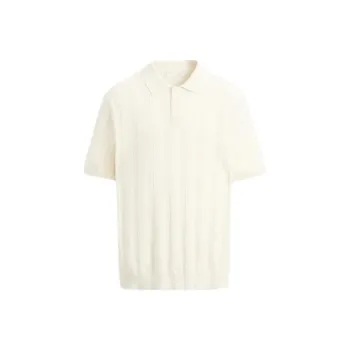 ZARA Polo Shirt Men's Frosted White