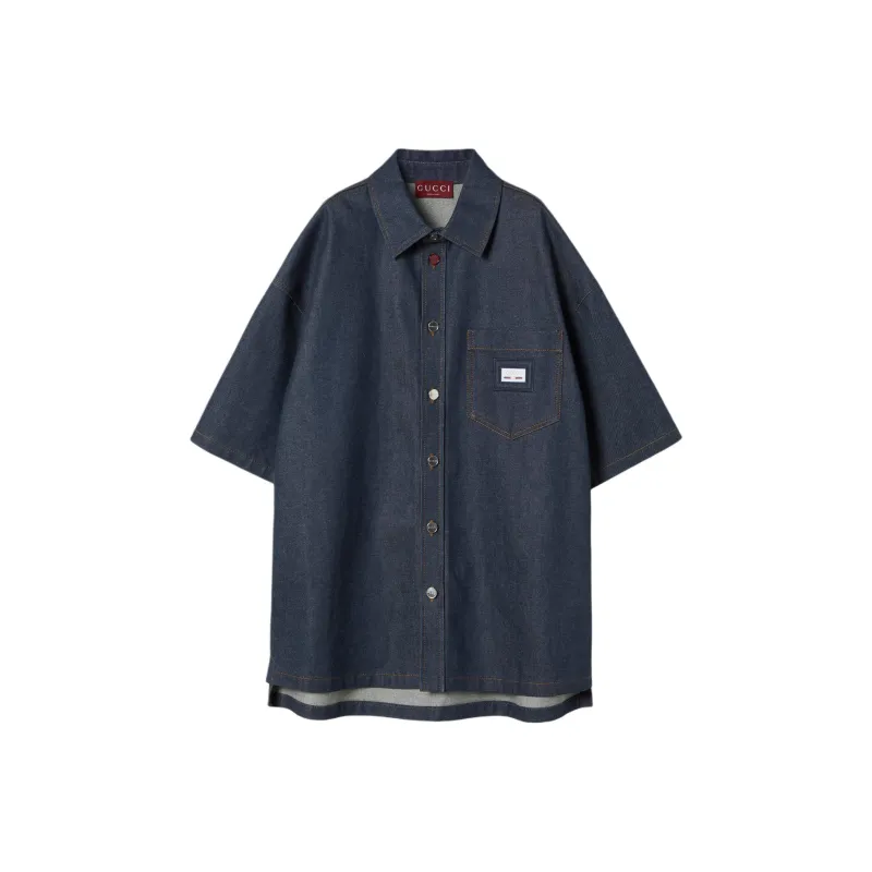 GUCCI SS25 Shirt Men's Dark Blue-0
