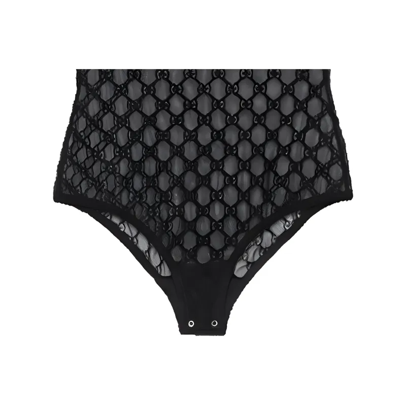GUCCI Gg Tulle Bodysuit-1