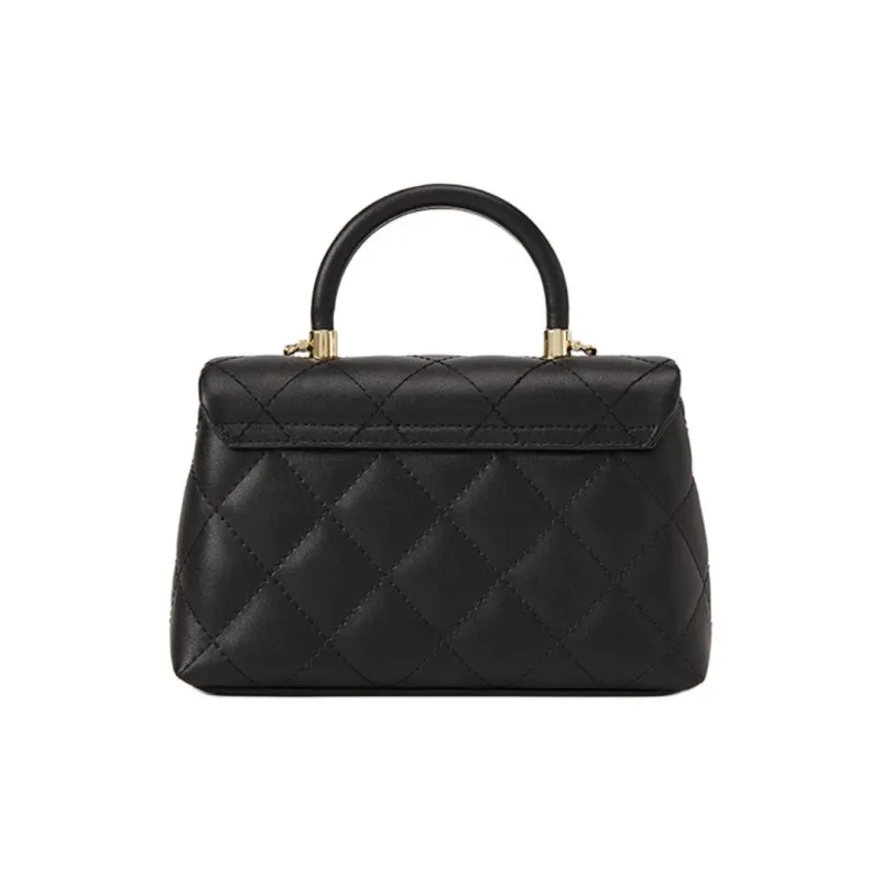 ELLE Split Cow Leather Shoulder Bag, Crossbody Bag, Handbag Women's Black/Pink/White-2