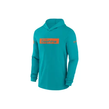 Nike Miami Dolphins Sideline Men's Nike Dri FIT Nfl Long Sleeve Hooded Top