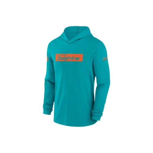 Nike Miami Dolphins Sideline Men's Nike Dri FIT Nfl Long Sleeve Hooded Top
