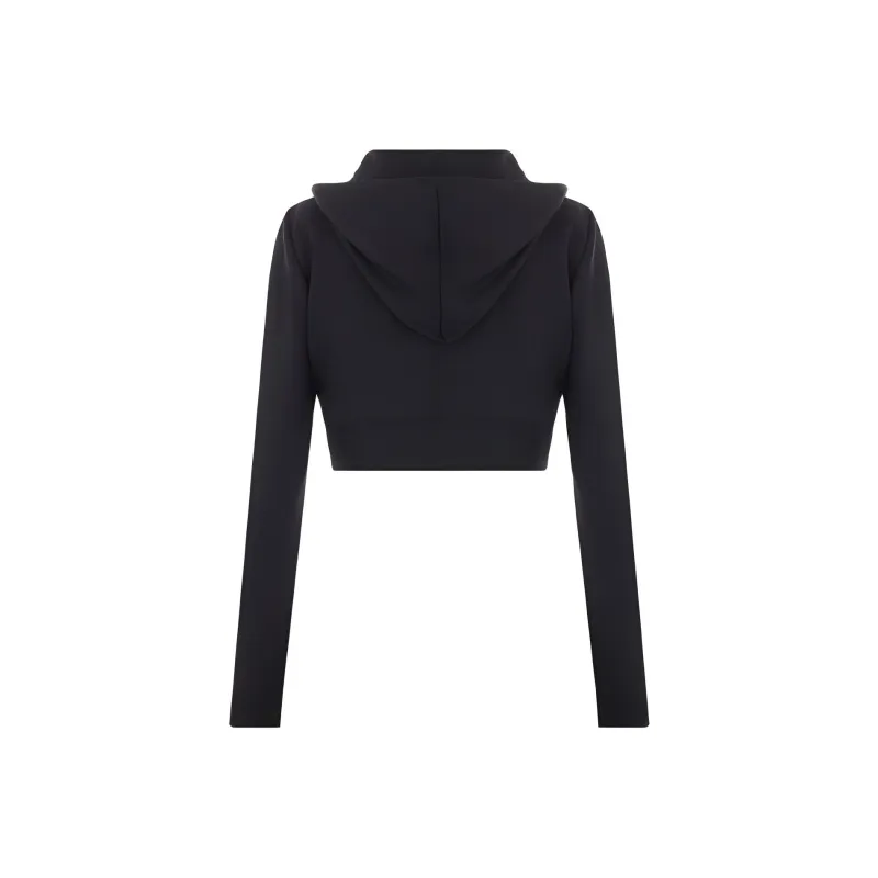 Courrèges Cropped Tracksuit Interlock Jacket 'Black'-1