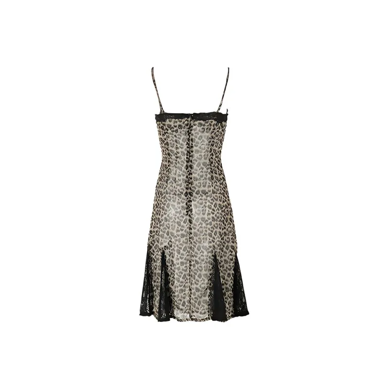 JYOSEI Slip Dresses Women's Leopard Print-1
