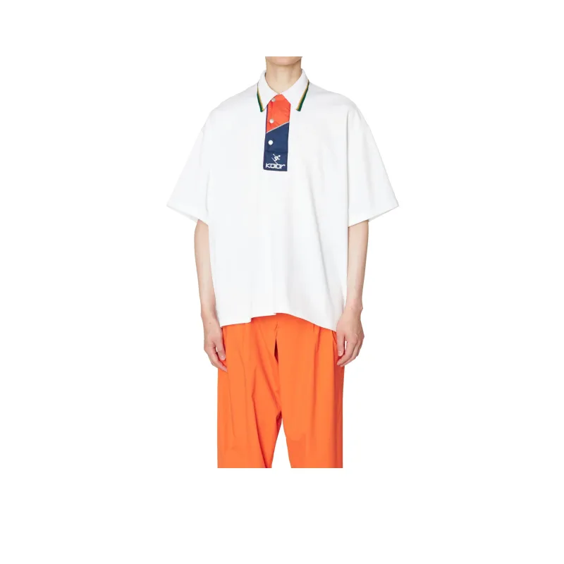 KOLOR Logo embroidered Polo Shirt-0