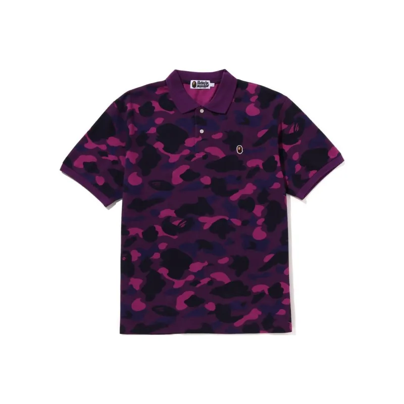 A BATHING APE Color Camo Large Ape Head Polo-1