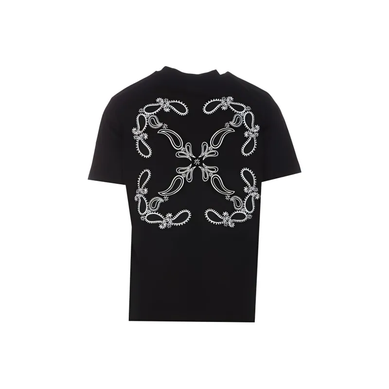 OFF-WHITE Bandana Arrow Slim Short-Sleeve Tee 'Black/White'-1