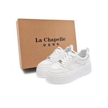 La Chapelle Anti Slip Wear Resistant Low Top Skateboard Shoes Women's White