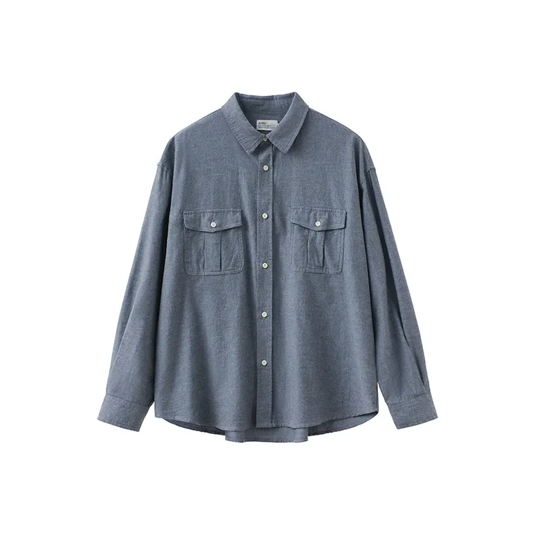BUTTBILL 100% Cotton Long Sleeved Shirt Unisex-3