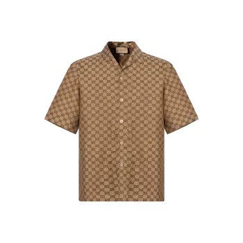 GUCCI Lido SS23 Shirt Men's Brown