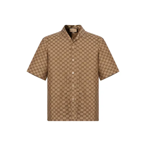 GUCCI Lido SS23 Shirt Men's Brown